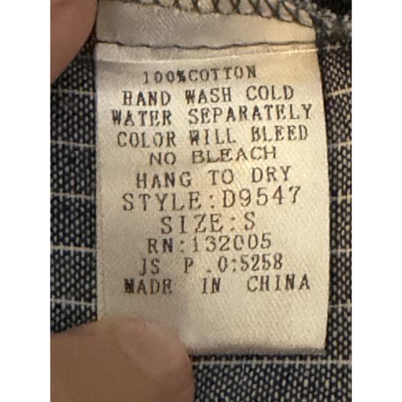 Entro Boho Dress Womens S Blue Stripe Embroidered Floral Ruffle Cotton Cottage - Picture 8 of 12